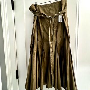 Per Se Olive Midi Skirt Size 16 NWT
